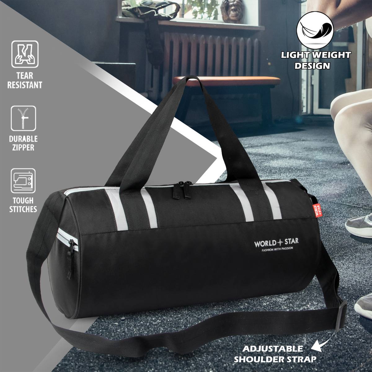 Mini Sports Bag, Kit Bag, Small Travel Bag for Men, Duffle Bag for Gym — photo 4