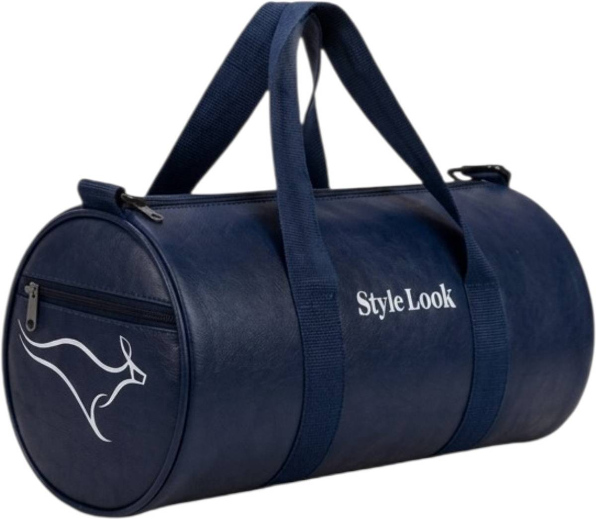 NehaTravelGym Handmade Synthetic Leather Travel Carry Bag with 3 Compartments - Blue Duffel Without Wheels