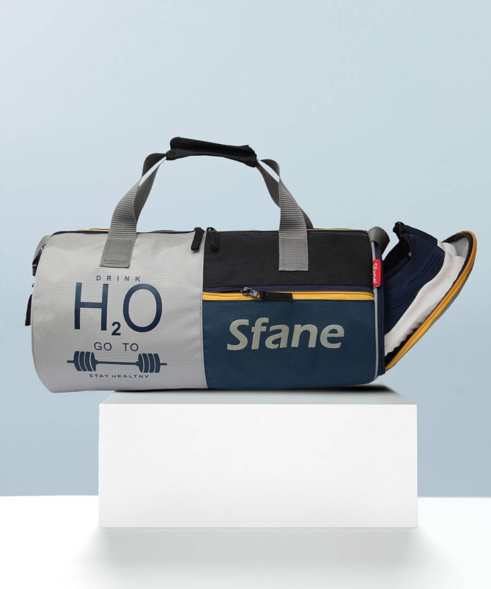 Sfane Men & Women Black Sports Duffel Gym Duffel Bag