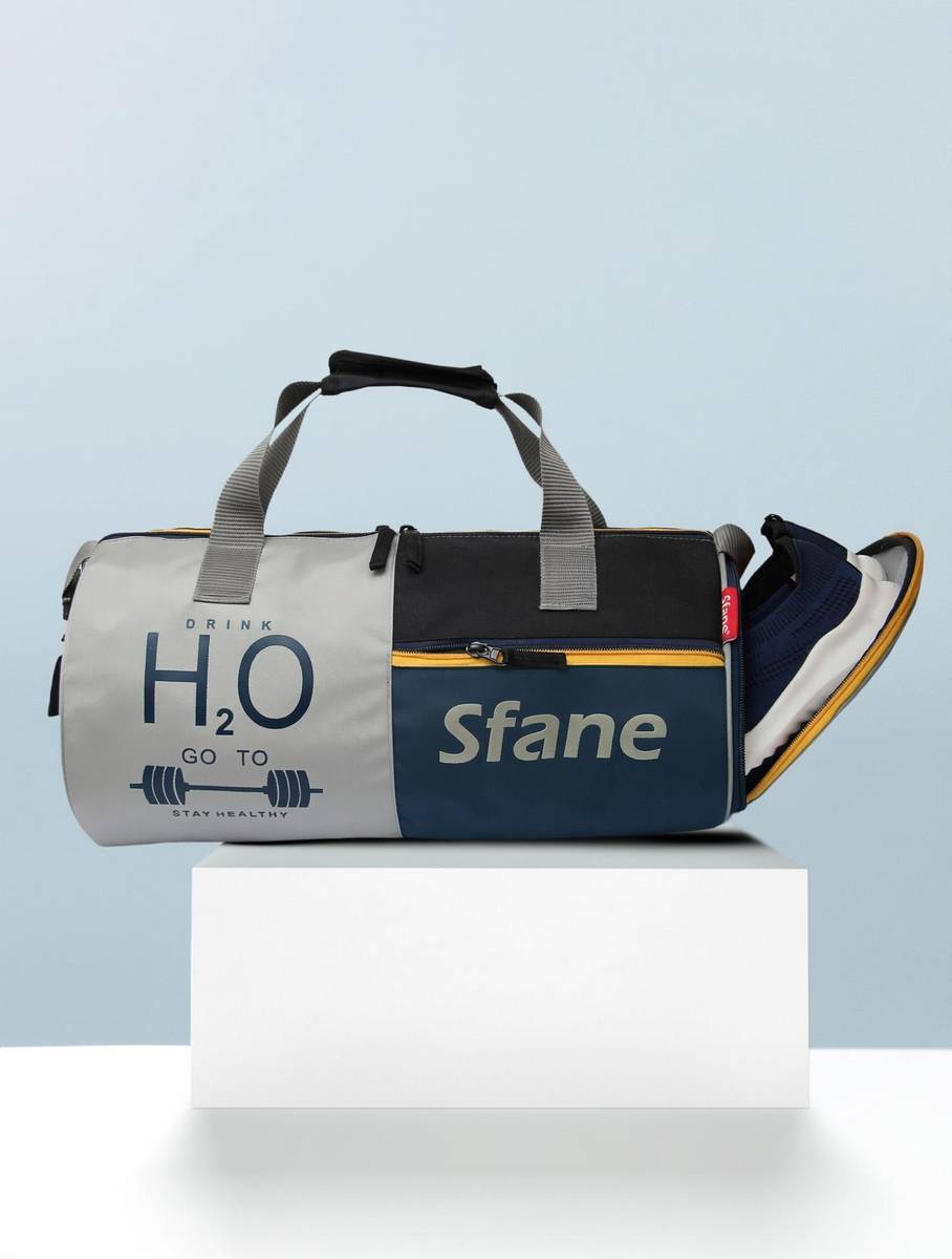 Sfane Men & Women Black Sports Duffel Gym Duffel Bag