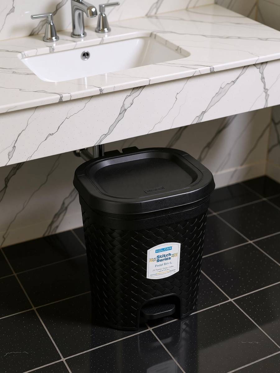 KOLORR Stitch 15L Pedal Dustbin Trash Can/Garbage Waste Bin with Lid for Home, Kitchen Plastic Dustbin — photo 2