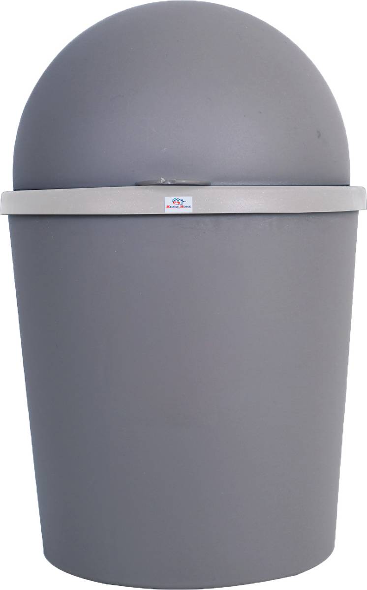 Table Dustbin|Plastic Swinging Lid Waste Storage Garbage Bin|(Gray) Plastic Dustbin — photo 2