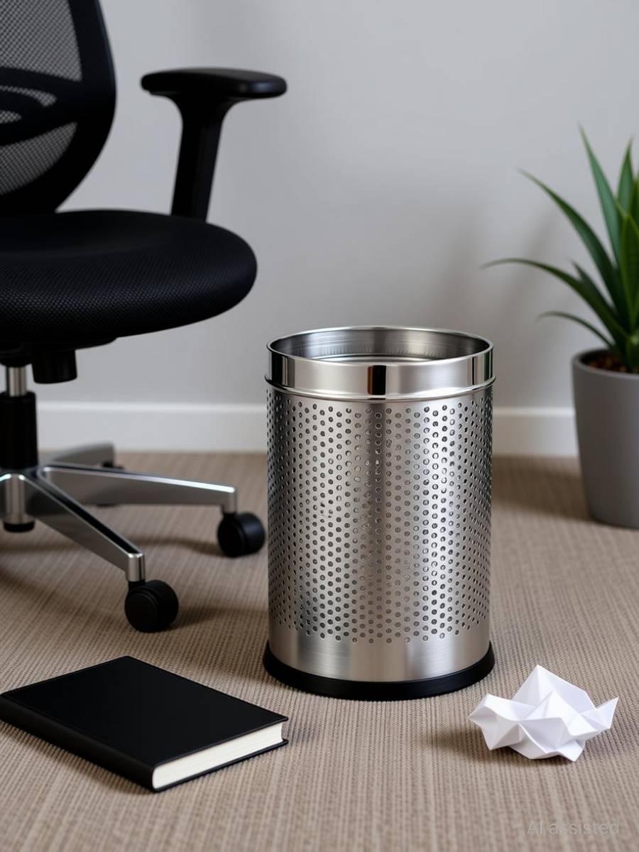 TOGGLE PLAY 6L Perforated Dustbin Without Lid | Open Garbage Bin for Home, Office & Kitchen Stainless Steel Dustbin