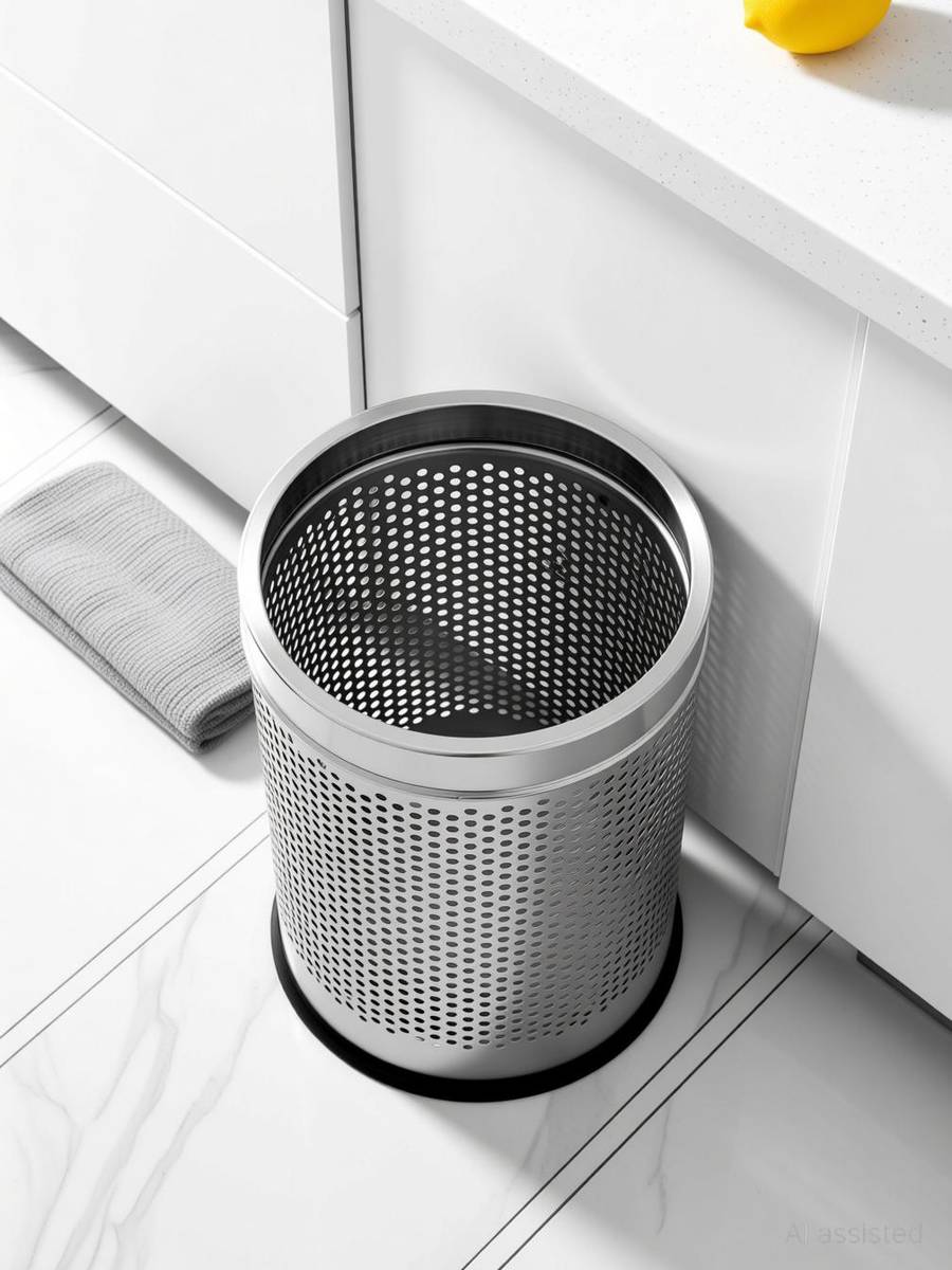 TOGGLE PLAY 6L Perforated Dustbin Without Lid | Open Garbage Bin for Home, Office & Kitchen Stainless Steel Dustbin — photo 2