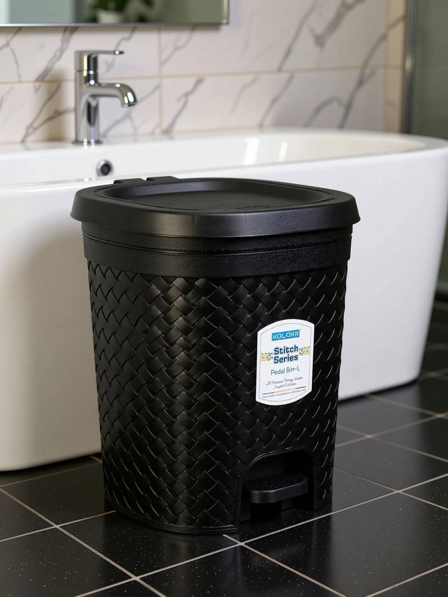 KOLORR Stitch 15L Pedal Dustbin Trash Can/Garbage Waste Bin with Lid for Home, Kitchen Plastic Dustbin — photo 4