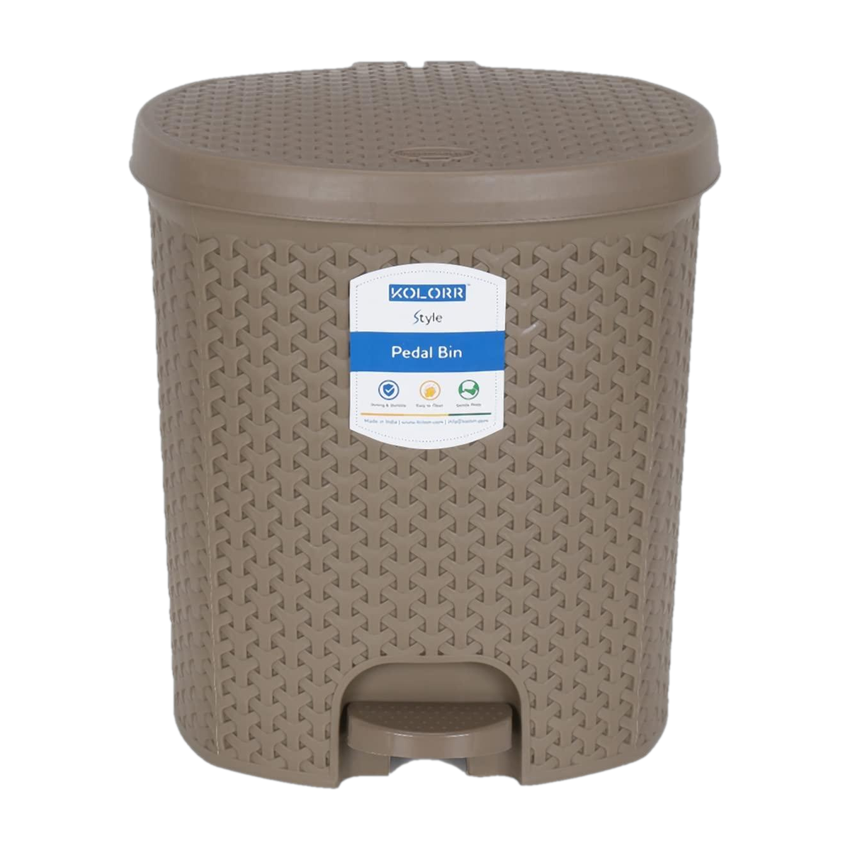 KOLORR Magnum 6L Pedal Dustbin /Trash Can/Garbage Waste Bin with Lid for Home, Kitchen Plastic Dustbin