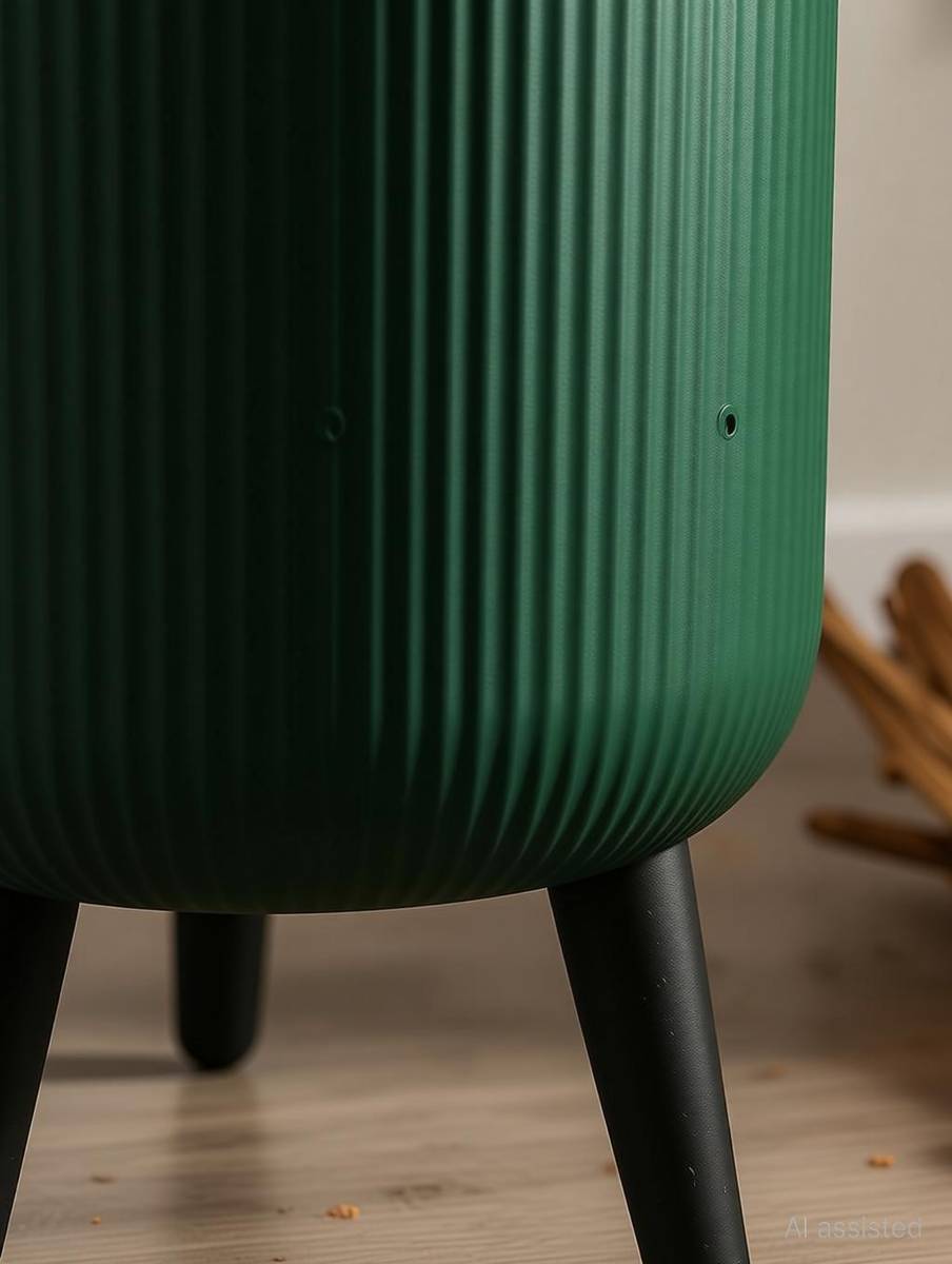 Premium Trash Can with Tripod Legs & Press-Top Lid (10L) For Home, Kitchen Plastic Dustbin — photo 3