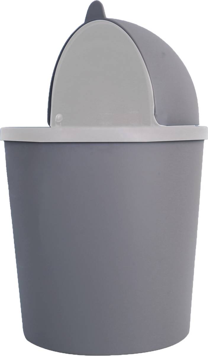 Table Dustbin|Plastic Swinging Lid Waste Storage Garbage Bin|(Gray) Plastic Dustbin — photo 4