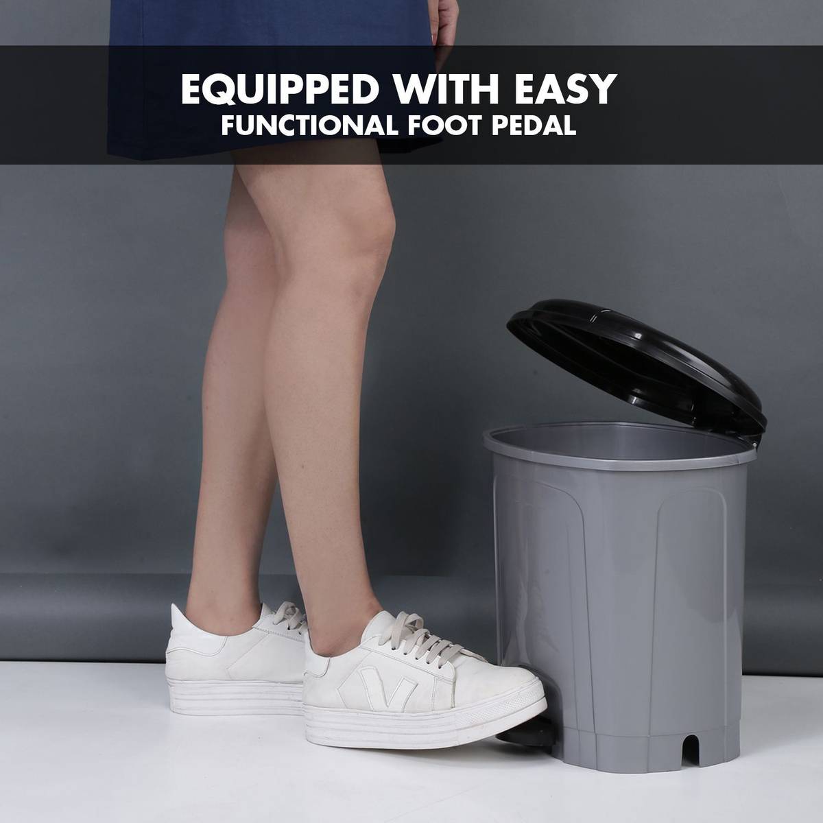 KOLORR Go clean 23L Pedal Dustbin/Trash Can/Garbage Waste Bin with Lid for Home,Kitchen Plastic Dustbin — photo 5