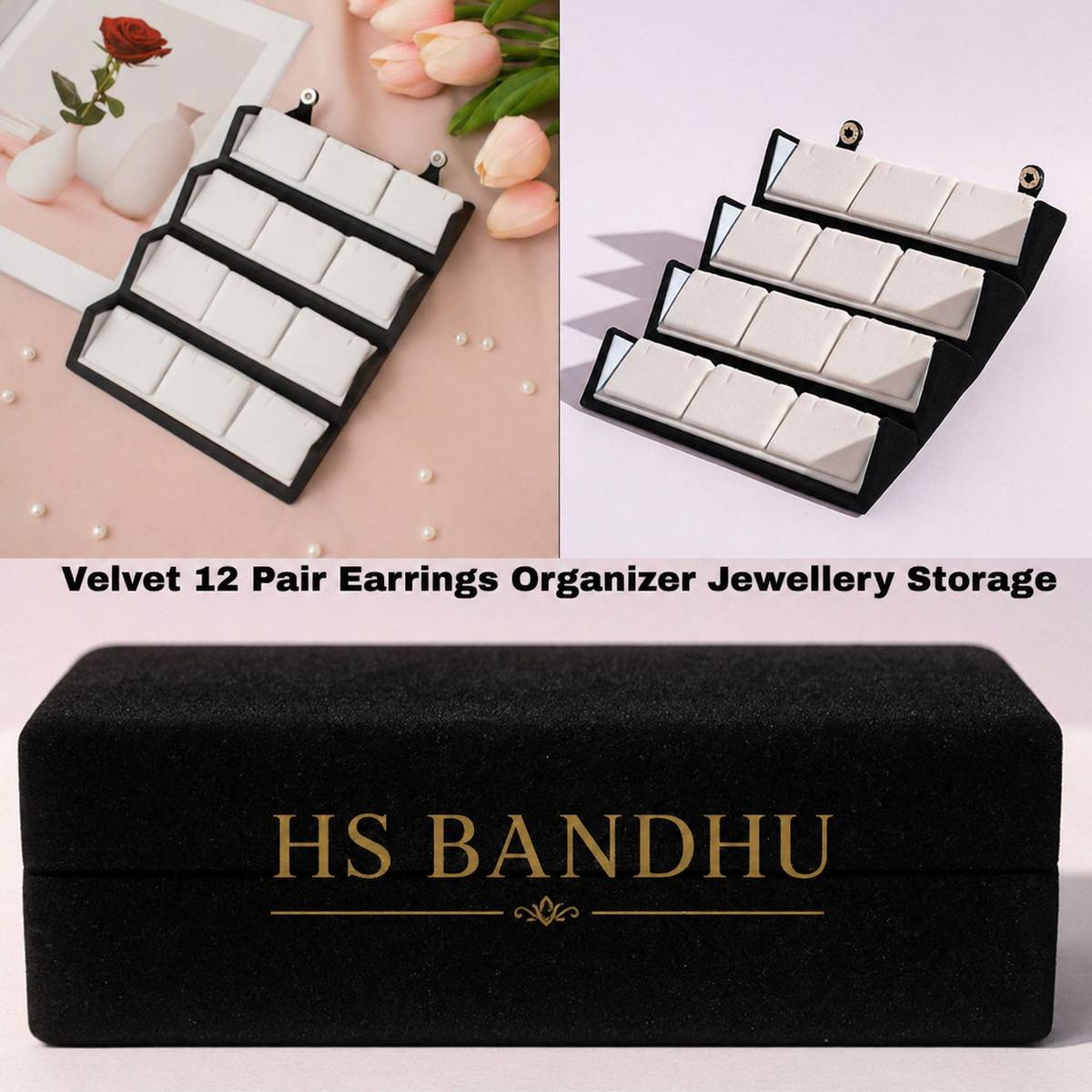 HS BANDHU HS BANDHU 12 earing combo with velvet box Metal Earring Set, Jhumki Earring — photo 5