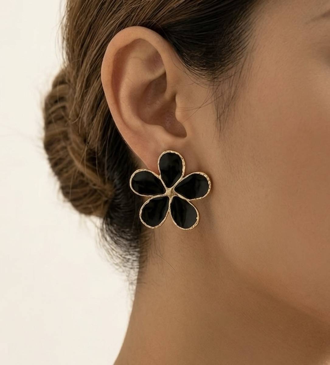 PD Store Korean black earring for girl & women Zinc Earring Set — photo 2