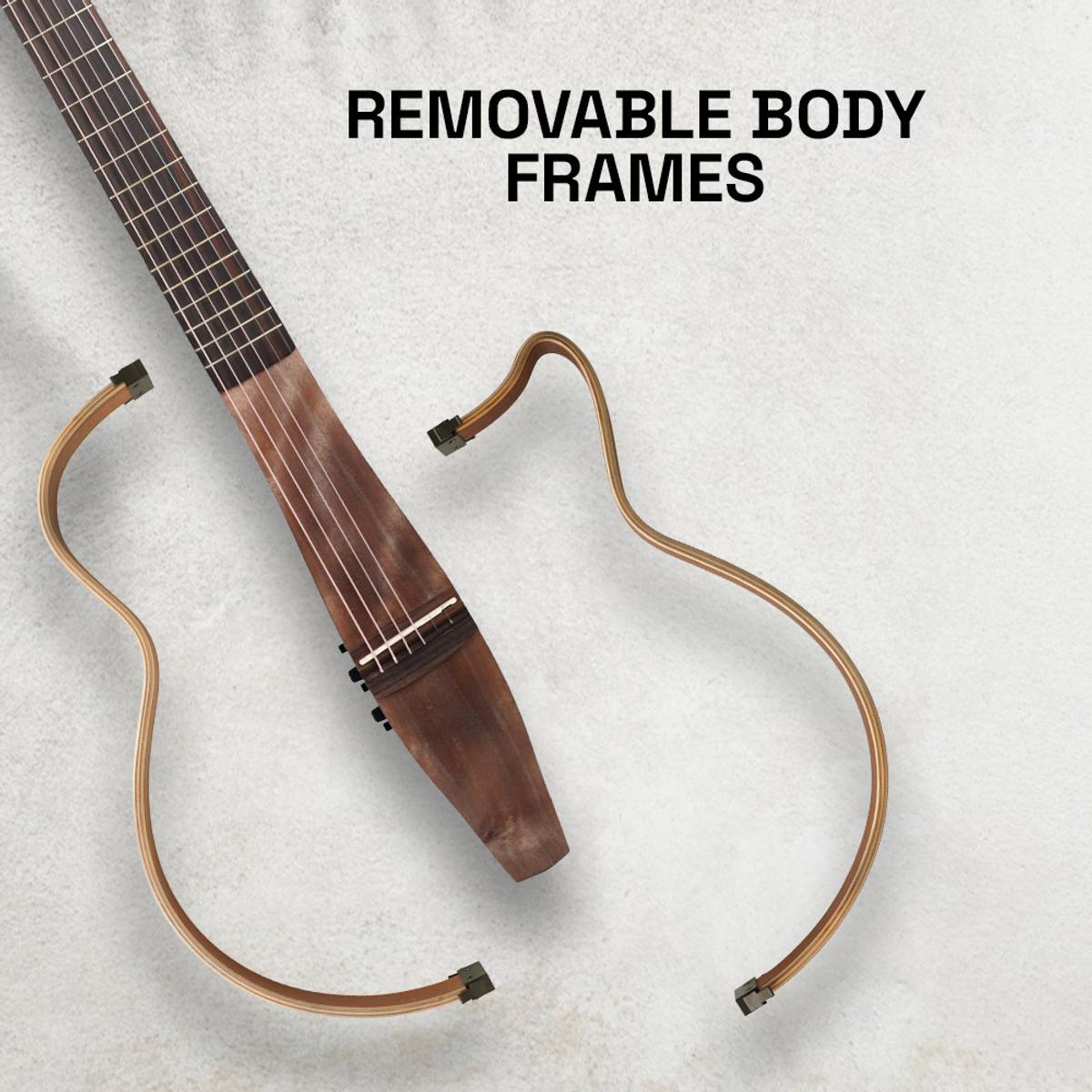 SLAG10-GRY Touring Series | 3-band EQ, BT, 6.35mm Out, AUX In/Out | 39" Silent Electro-acoustic Guitar — photo 3