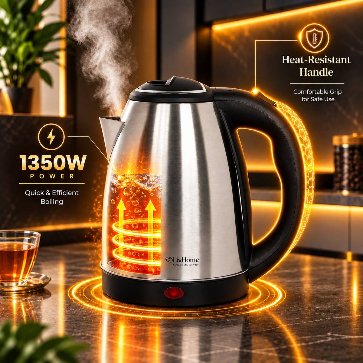 LivHome Quickboil Electric Kettle — photo 4