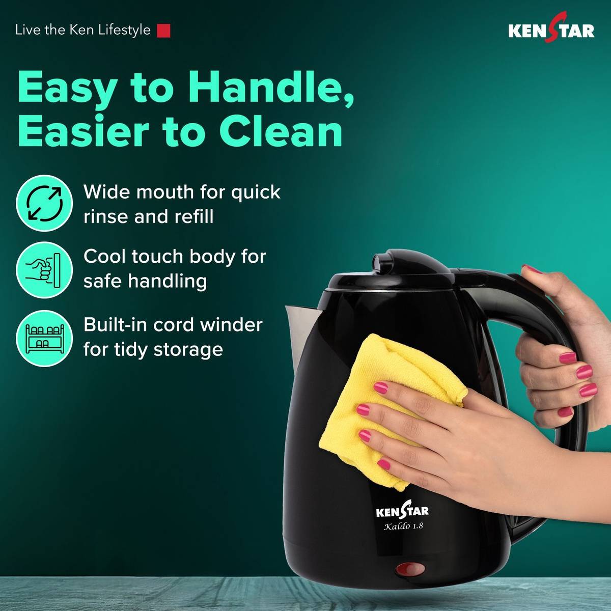 Kenstar Kaldo 1.8 L Cool Touch Electric Kettle — photo 5