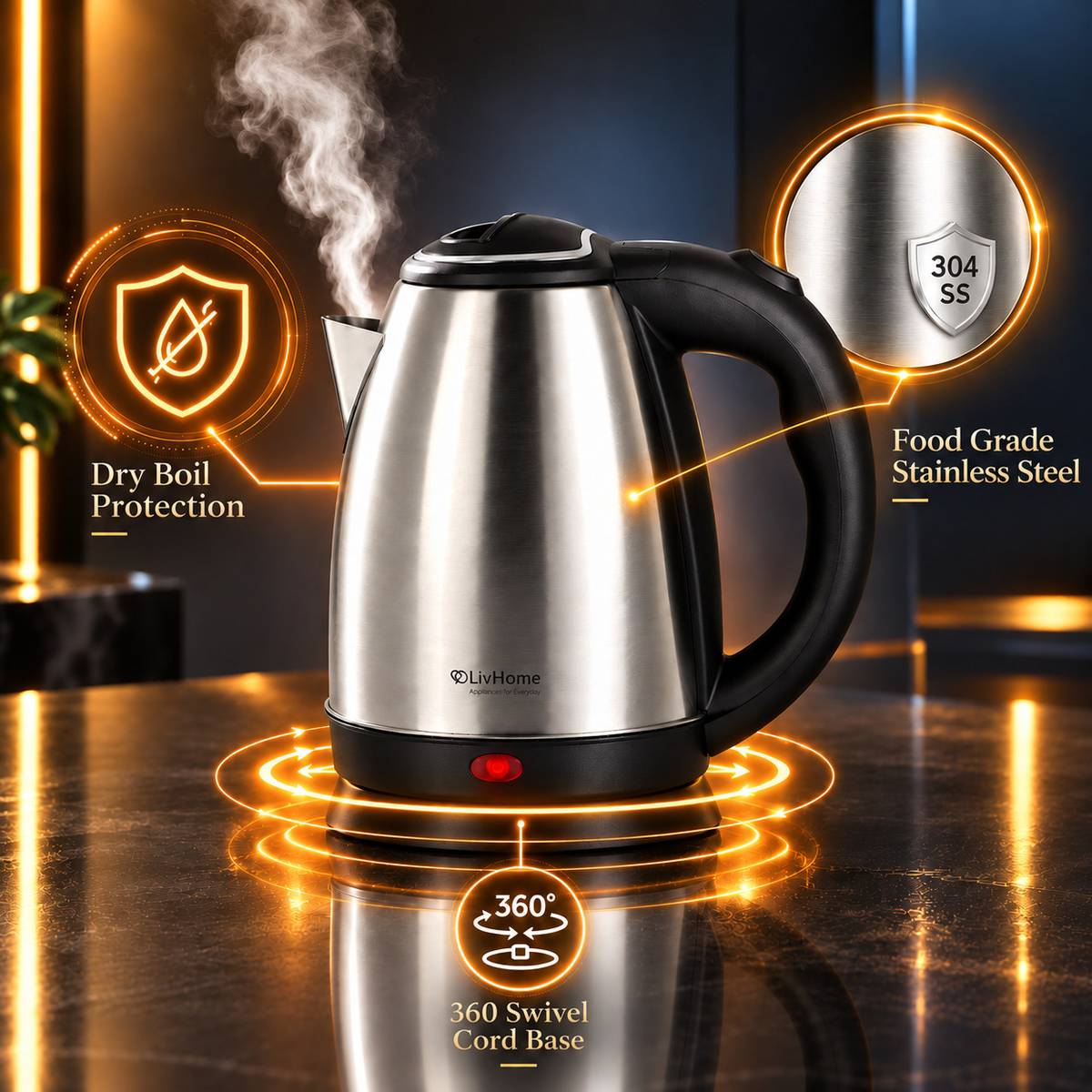 LivHome Quickboil Electric Kettle — photo 3