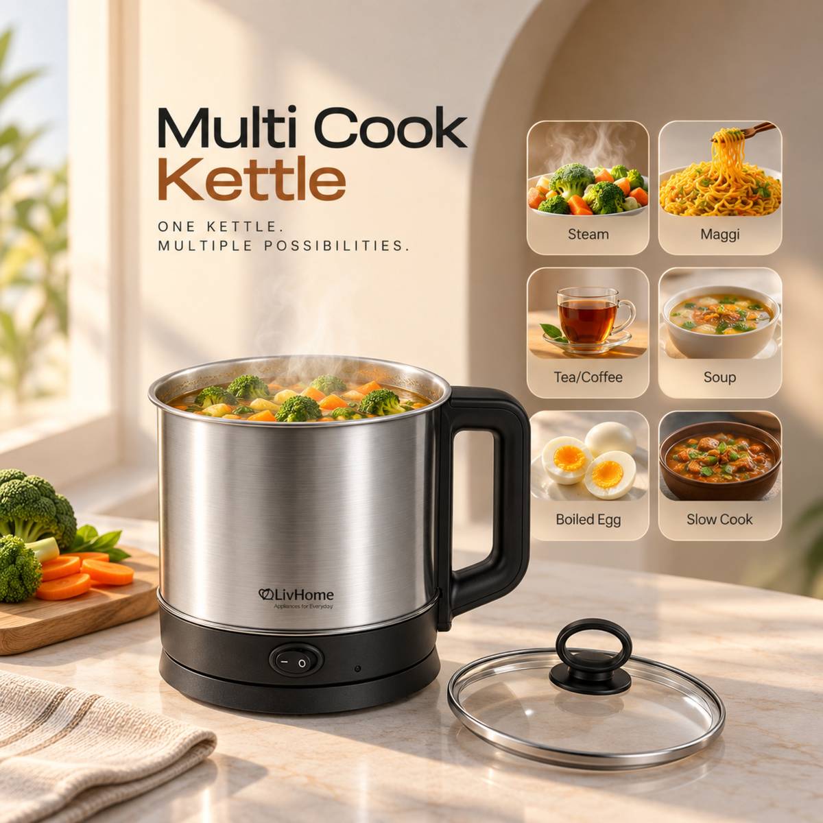 Multi Quickboil Multi Cooker Electric Kettle — photo 2