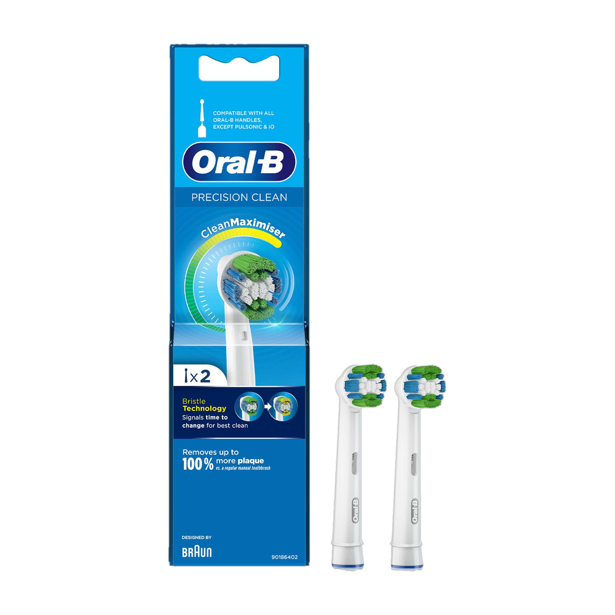 Oral-B Precision Clean Soft Brush Heads (For Vitality/Pro/Smart Series), Electric Toothbrush