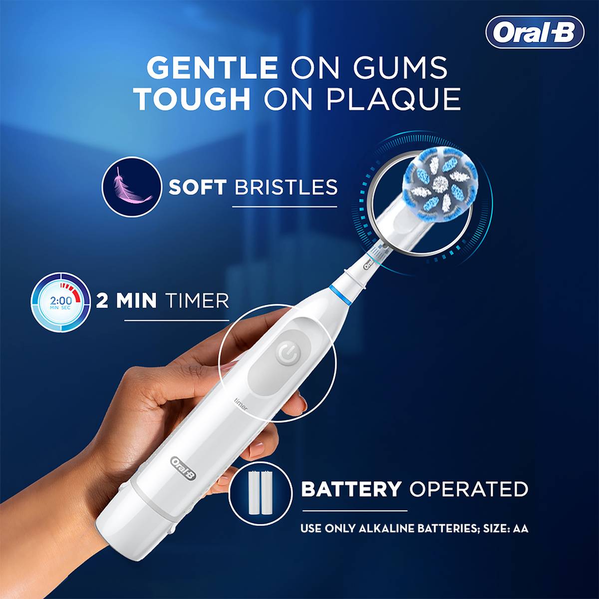 Oral-B Pro Clean. 2 Min Timer, Dentist Inspired Round Brush Head,Battery Electric Toothbrush — photo 4
