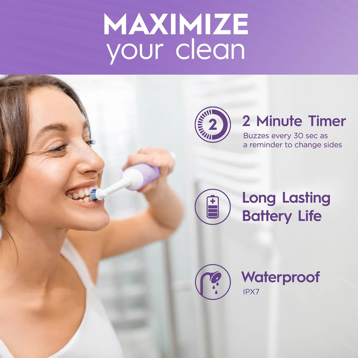Vitality Pro with 3 Brushing Modes, ProTimer,Sensitive Plus Rotating Electric Toothbrush — photo 4