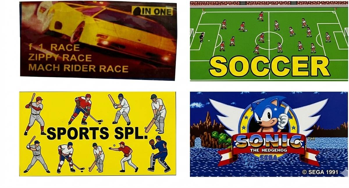 Clubics Ultimate 8 Bit TV Video Game: Car Race, Soccer, Sports Spl. & Sonic Gaming Accessory Kit