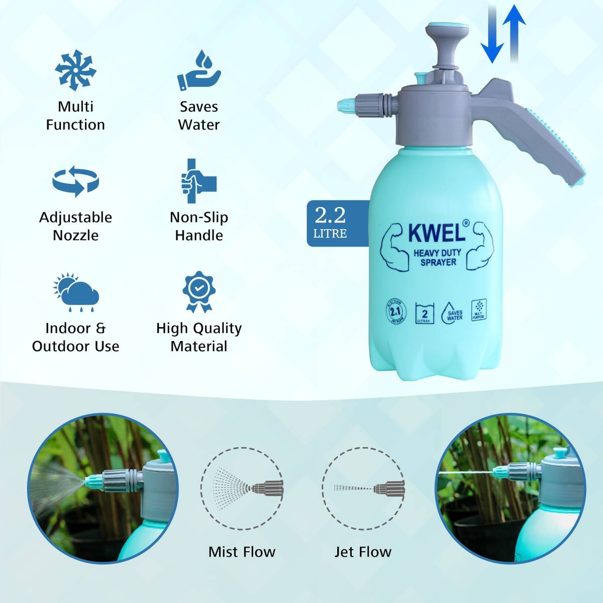 KWEL Heavy duty sprayer with Garden weeder Garden Tool Kit — photo 4