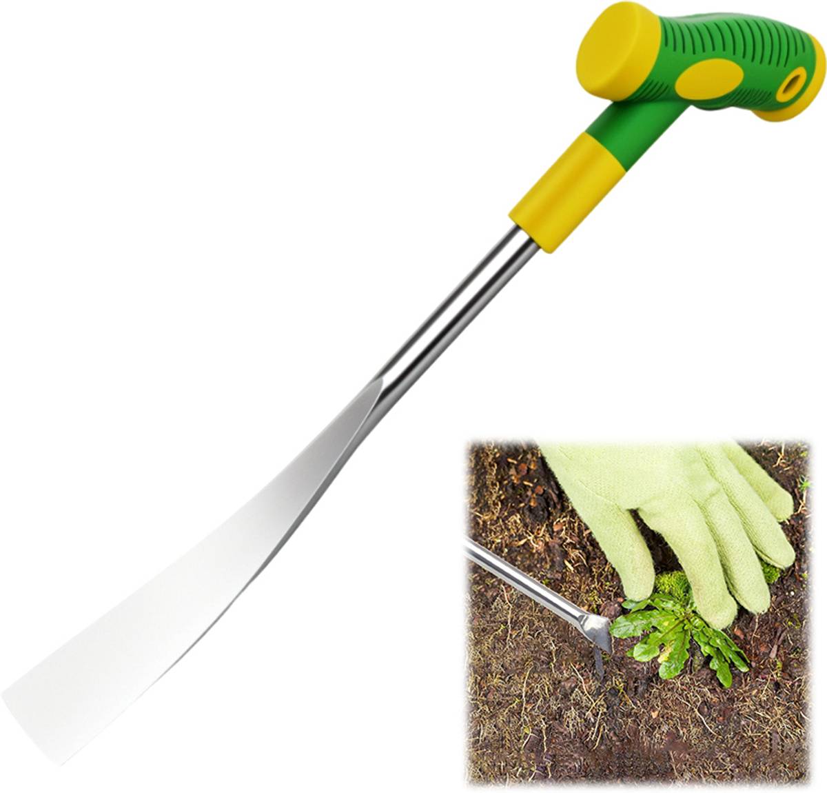 Manual Weeder Stainless Steel Shovel for Weeding Digging Garden Tool Kit