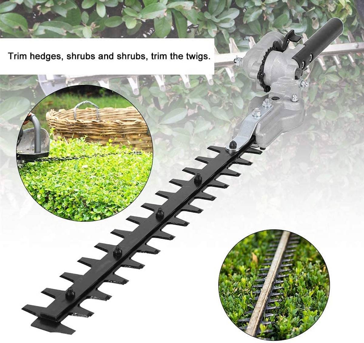 Brush Cutter Hedge Trimmer Attachment 28MM Grey Black Cordless Grass Trimmer — photo 5