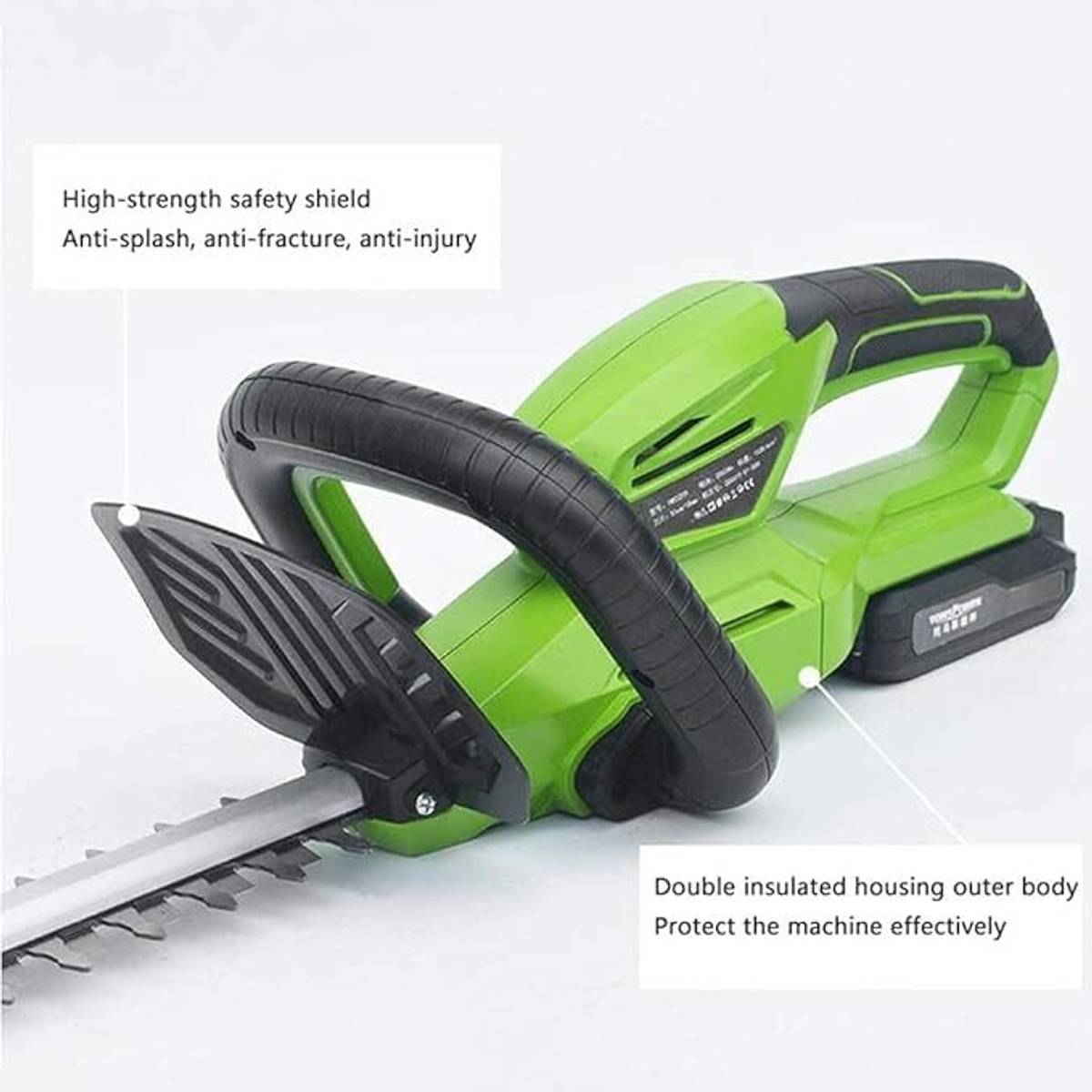 Nisarg Heavy Duty 20VBattery Operated Hedge Trimmer with 2Batteries & Wire Charger Corded & Cordless Grass Trimmer