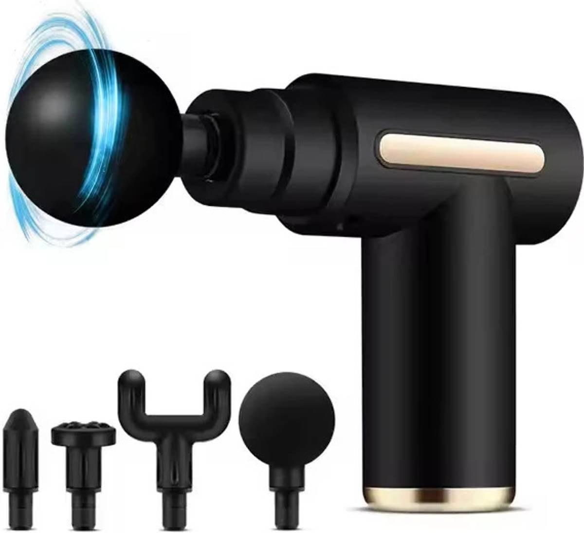 RjGuru Gun Massager Massage Machine Body Massager 4 Massage Heads 5 Speed