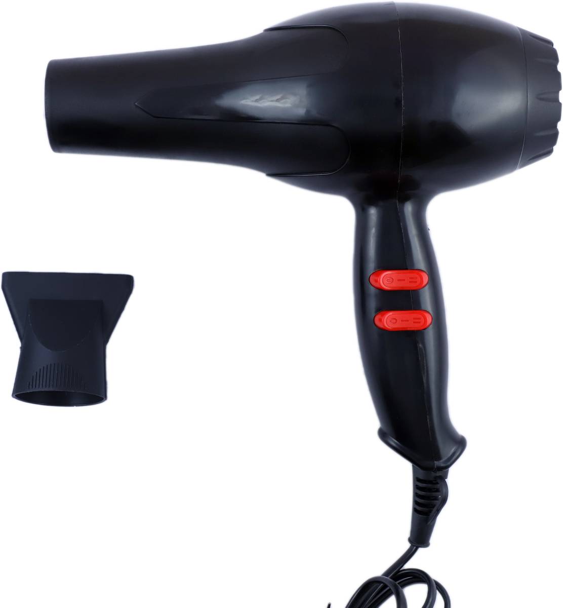 Nirvani 2888 Professional Salon Style Hair Dryer for Men and Women 2 Speed 2 Heat Settings Cool Button with AC Motor, Concentrator Nozzle and Removable Filter (BLACK, 100W) Hair Dryer