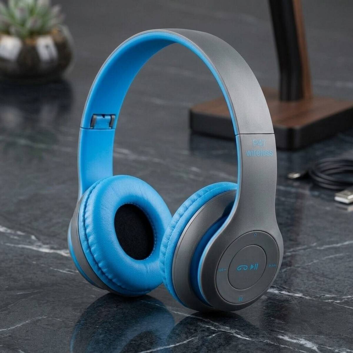 ShreeVistaar Comfort Over Ear Headphones Adjustable Headband Bluetooth