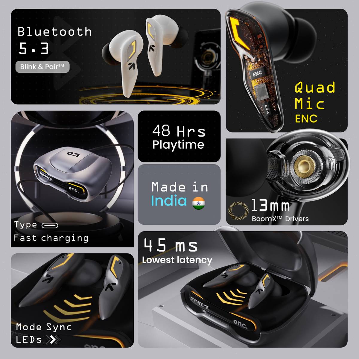 GOBOULT Astra with Quad Mic ENC, 48Hrs Battery, Made in India, 5.3v Bluetooth — photo 2
