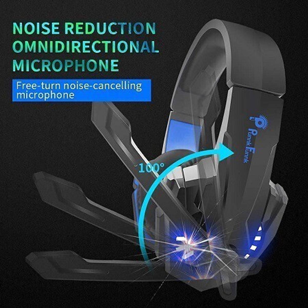 PunnkFunnk K20 Headset, Over Ear Headphones with Mic Wired Gaming — photo 4
