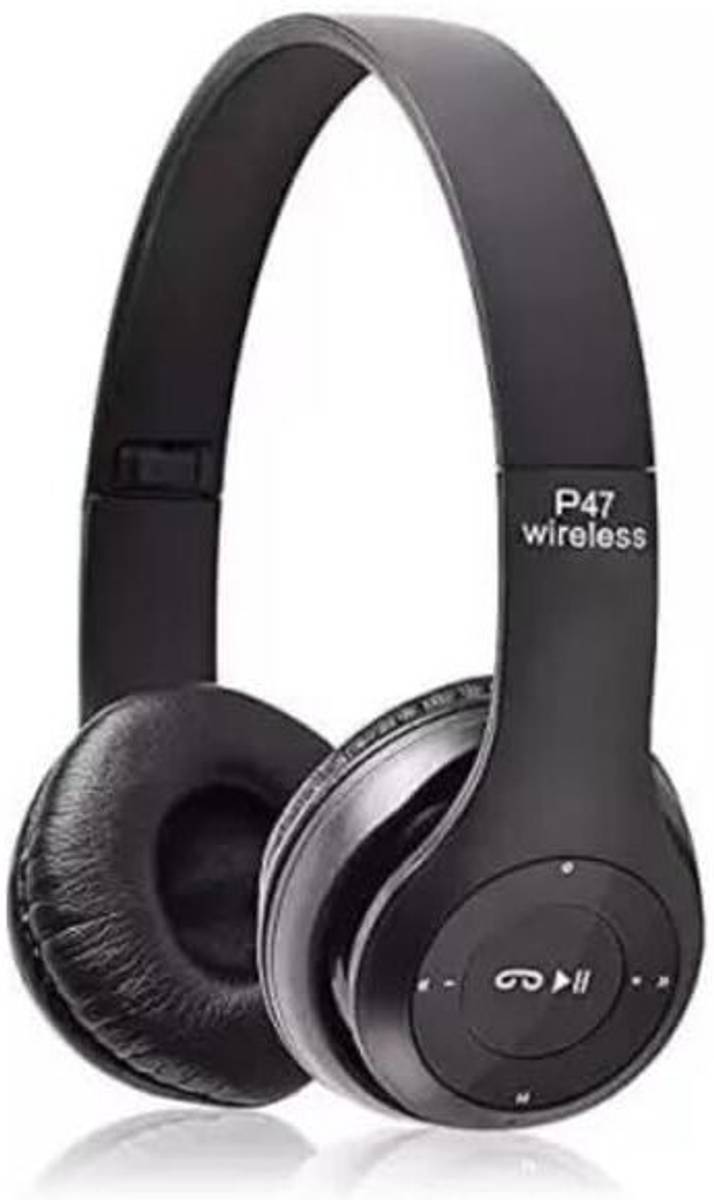 Techobucks Bluetooth Portable over-ear Headphones with Microphone,Memory Card Support Bluetooth Gaming