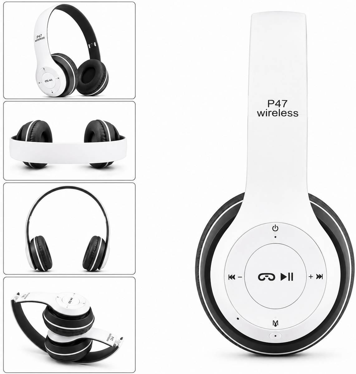 TheLazuliStore P47 Bluetooth Headphones with Rich Bass, Stereo Audio & Stylish Foldable Build Bluetooth & Wired — photo 4
