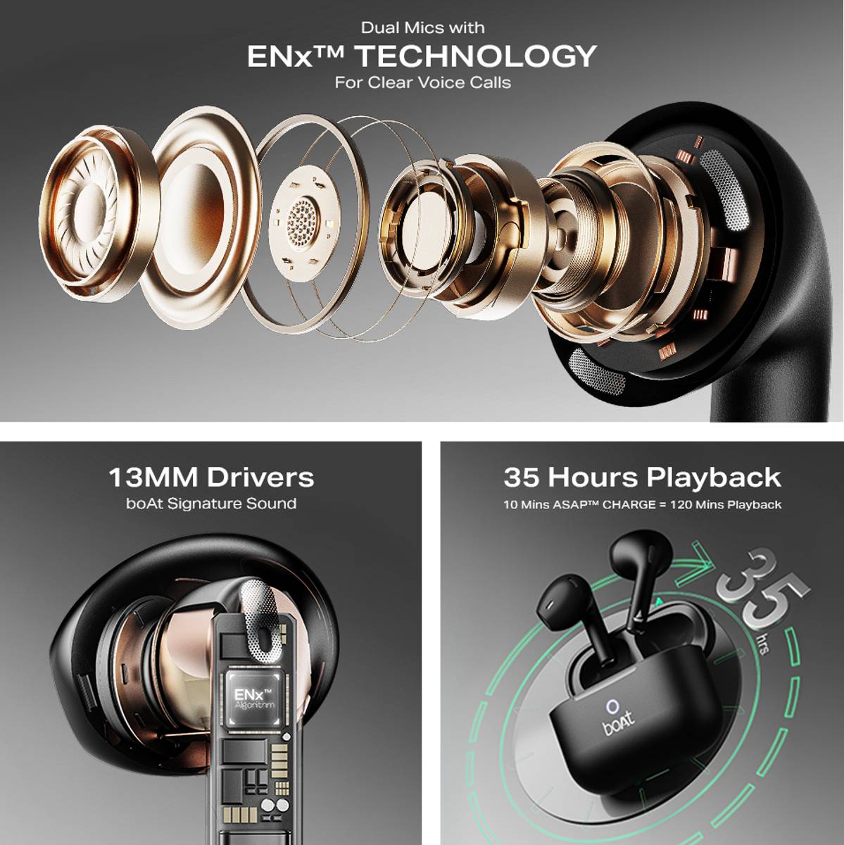 boAt Airdopes Alpha,35H Battery, 13mm Drivers,ENx, Stream Ad Free Music via App Bluetooth — photo 3