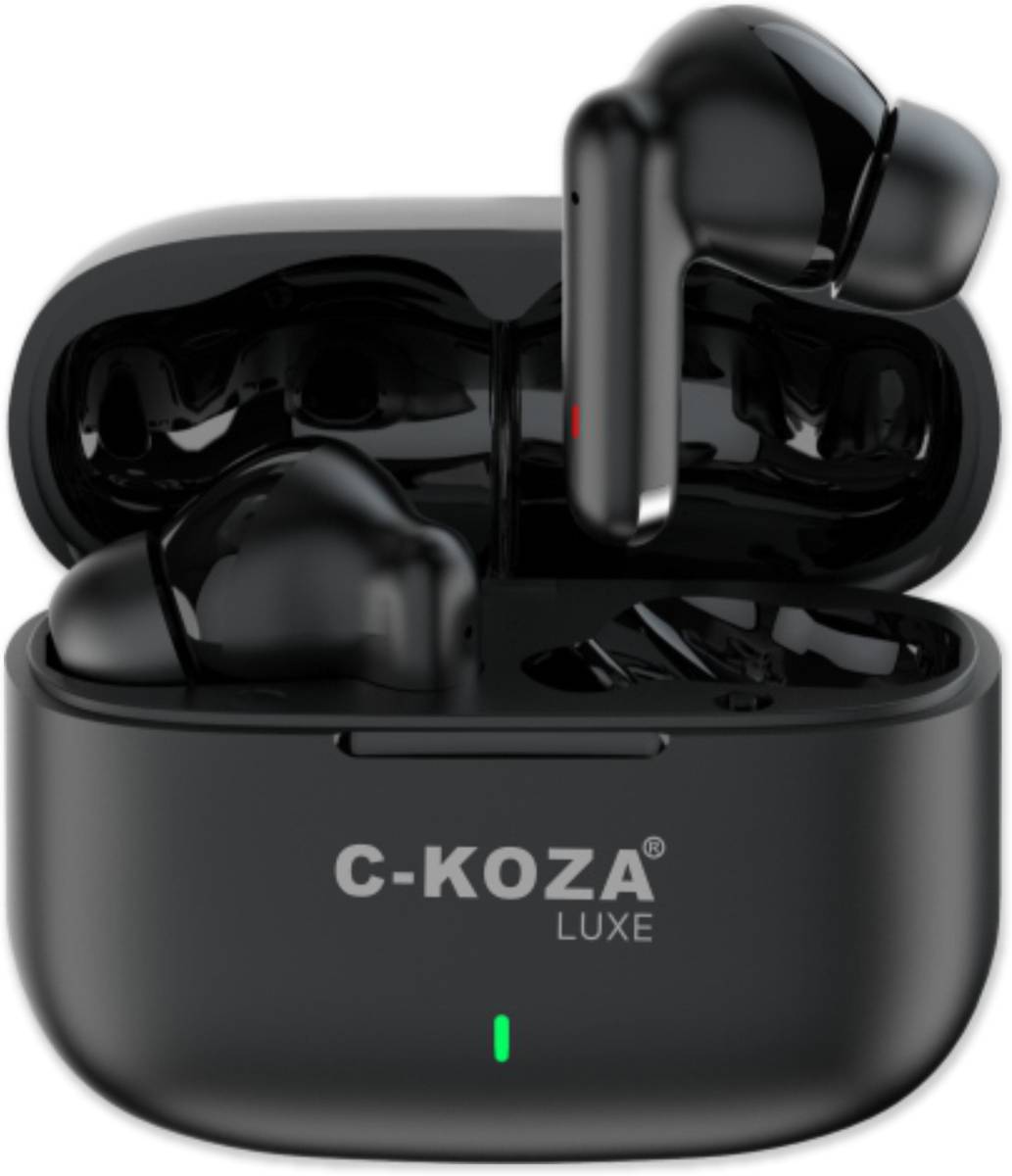 C-KOZA LUXE LT-02 True Wireless TWS Headset, 35H, Pure Bass, Noise Reduction, Mic, Siri Bluetooth