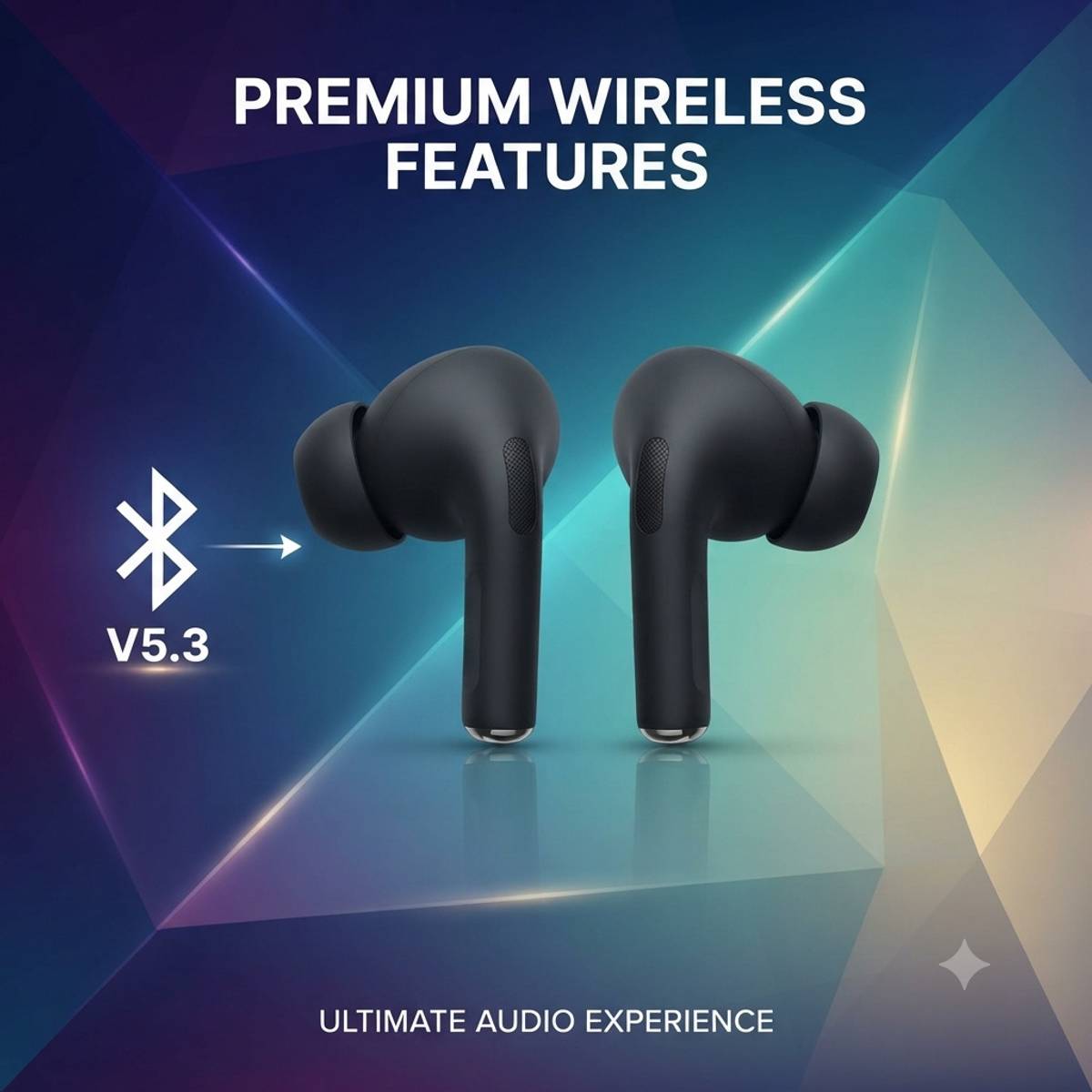True Wireless Earbuds with Charging Case, Black Bluetooth — photo 5