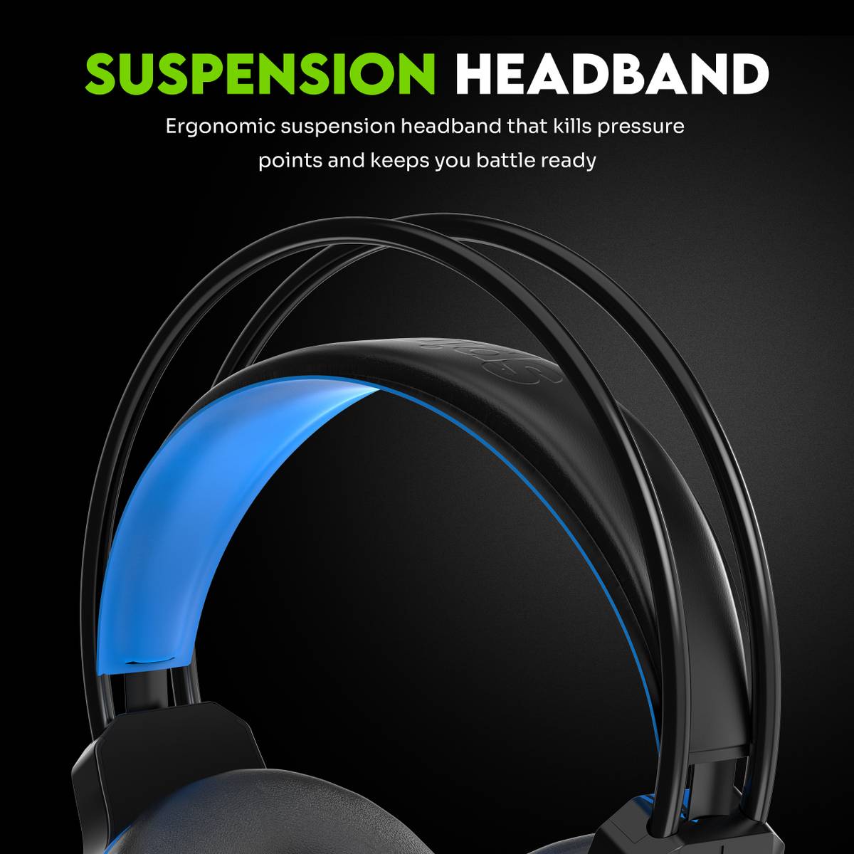 SpinBot BattleBudz H2 Headphone RGB Light|Boom Mic|Suspension Headband|Braided Cable| Wired Gaming — photo 5