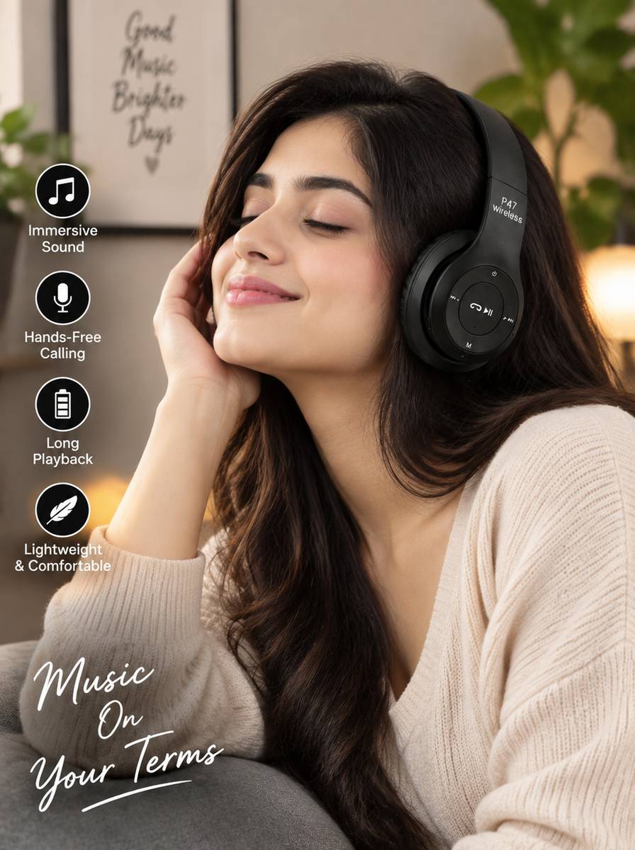 Headphones With Soft Protein Leather Ear Pads Bluetooth — photo 4