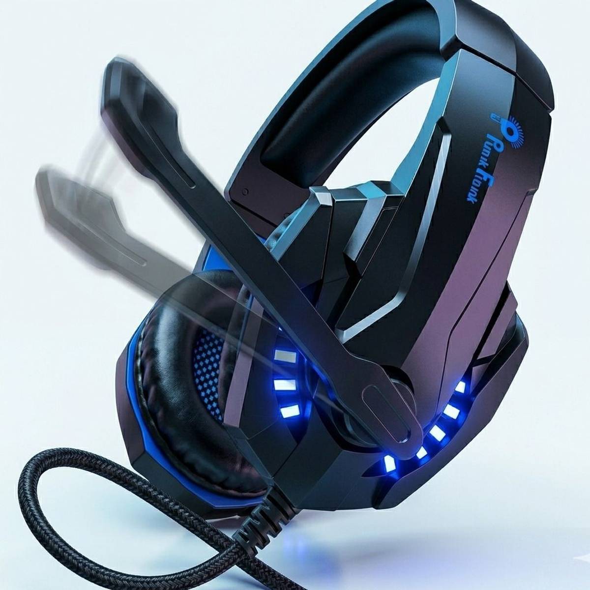 PunnkFunnk PF K20-00A Gaming Headset, Over Ear Gaming Headphones with Mic Wired Gaming