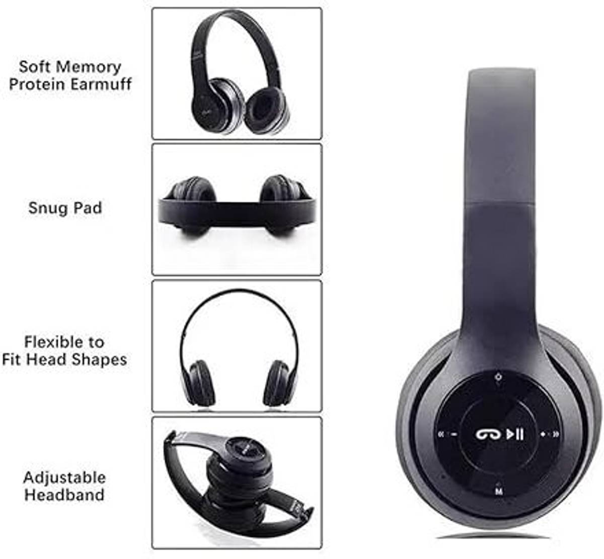 Wireless Bluetooth Headphones with Mic | 40H Battery with Deep Bass Bluetooth — photo 3
