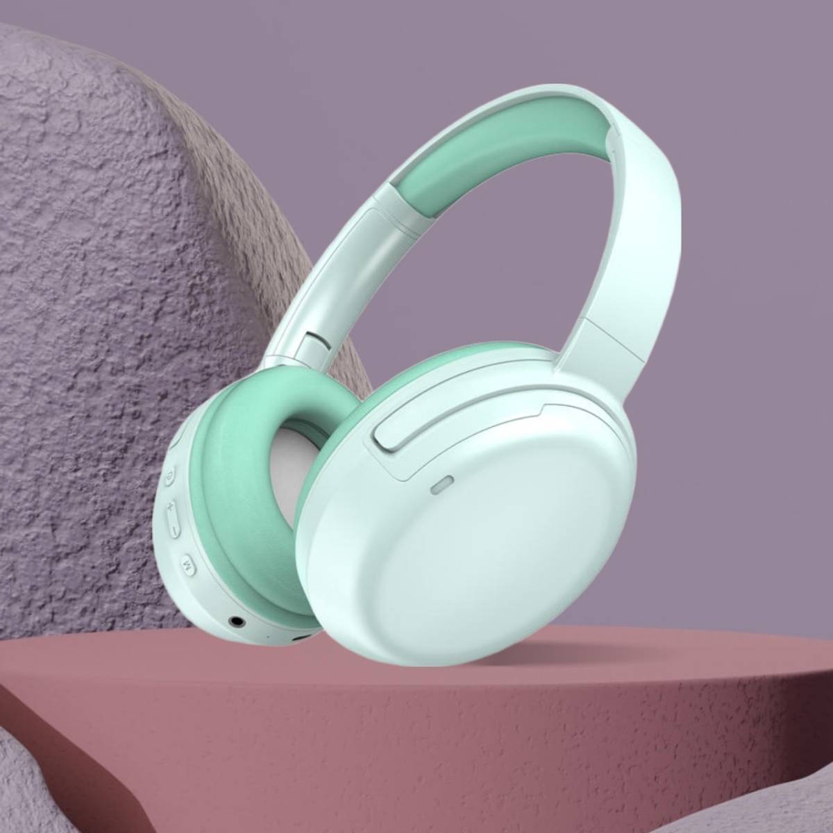 MECKWELL 40H Play Super Bass ANC BT Wireless Headphone with Mic Foldable Design & Aux P24 Bluetooth & Wired