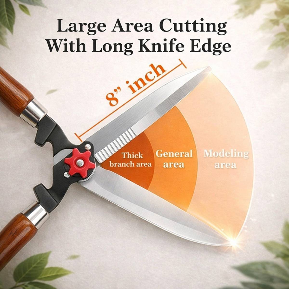 STIGREEN Heavy-Duty Hedge Shears – Sharp Iron Blades with Ergonomic Handle for Pruning DLX Precision Hedge Trimmer Hedge Shear — photo 4