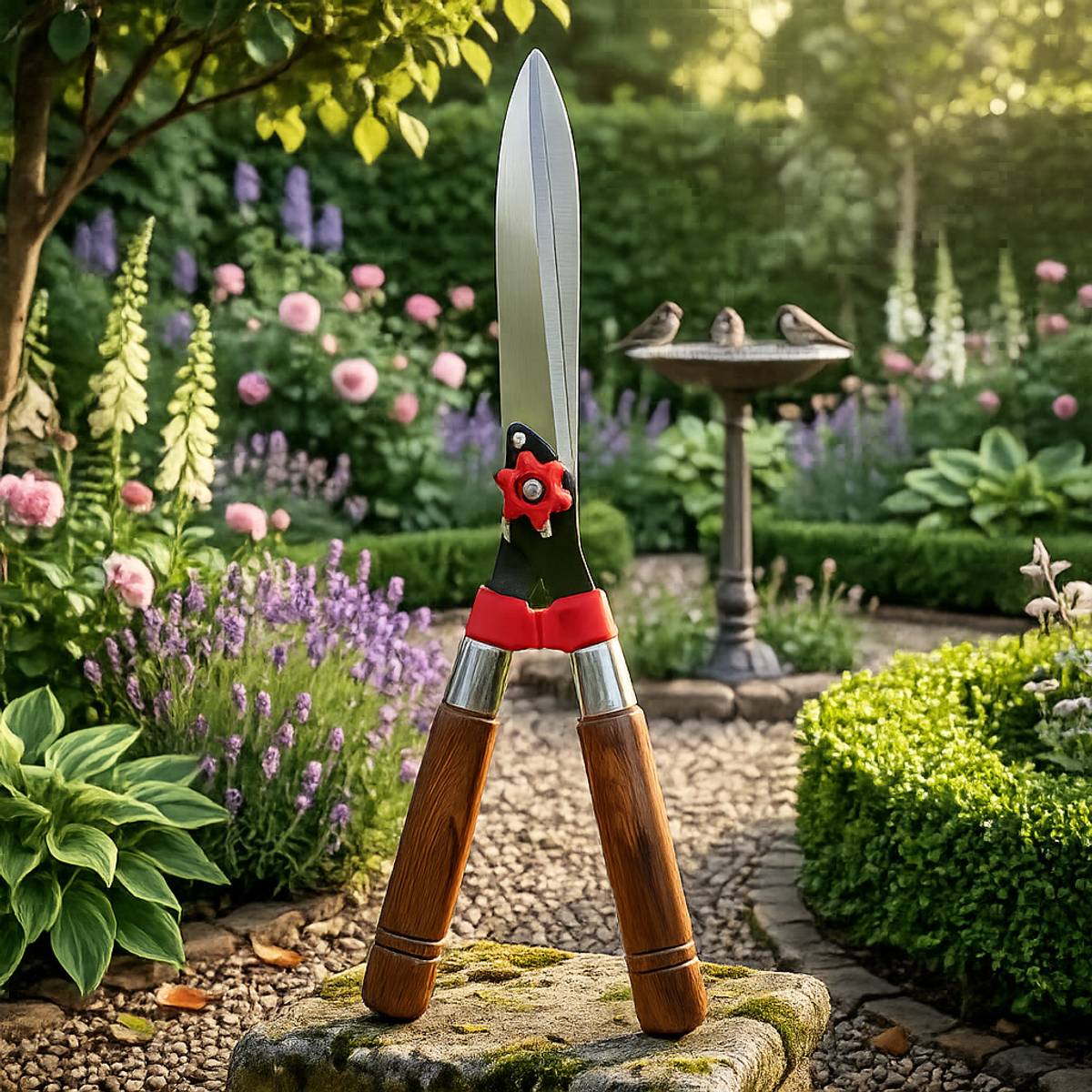 STIGREEN Heavy-Duty Hedge Shears – Sharp Iron Blades with Ergonomic Handle for Pruning DLX Precision Hedge Trimmer Hedge Shear