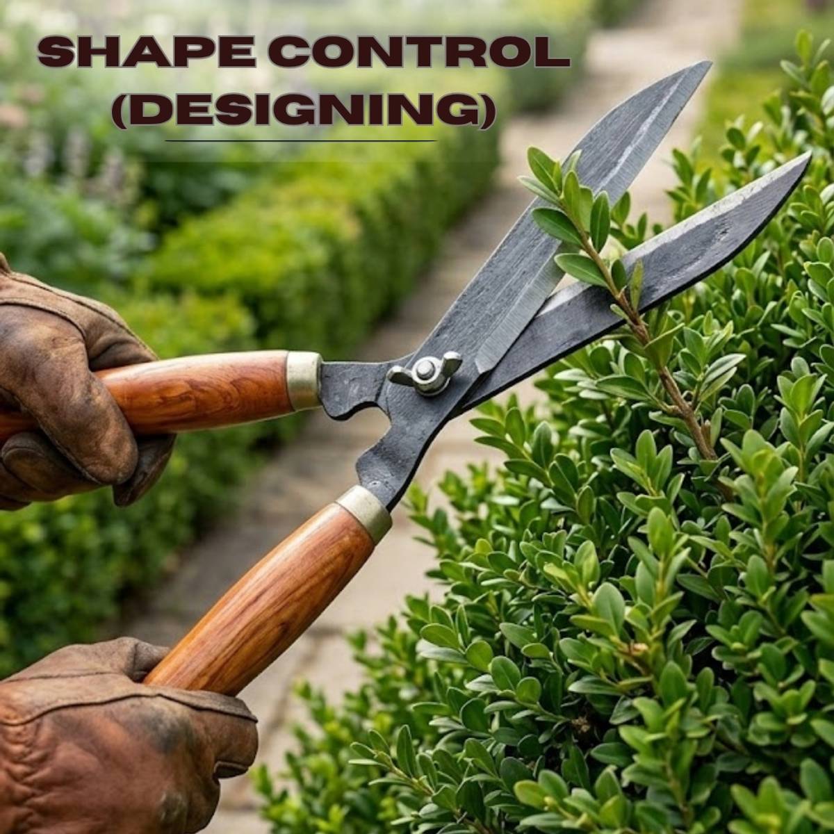 STIGREEN Hedge Shears wood Iron Blade Hedge Shears – Manual Garden Cutter for Bush & Plant Trimming Hedge Shear — photo 4