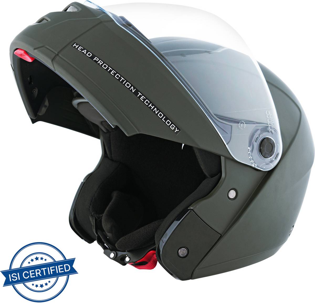 STUDDS NINJA ELITE SUPER FULL FACE - MILITARY GREEN -L Motorbike Helmet