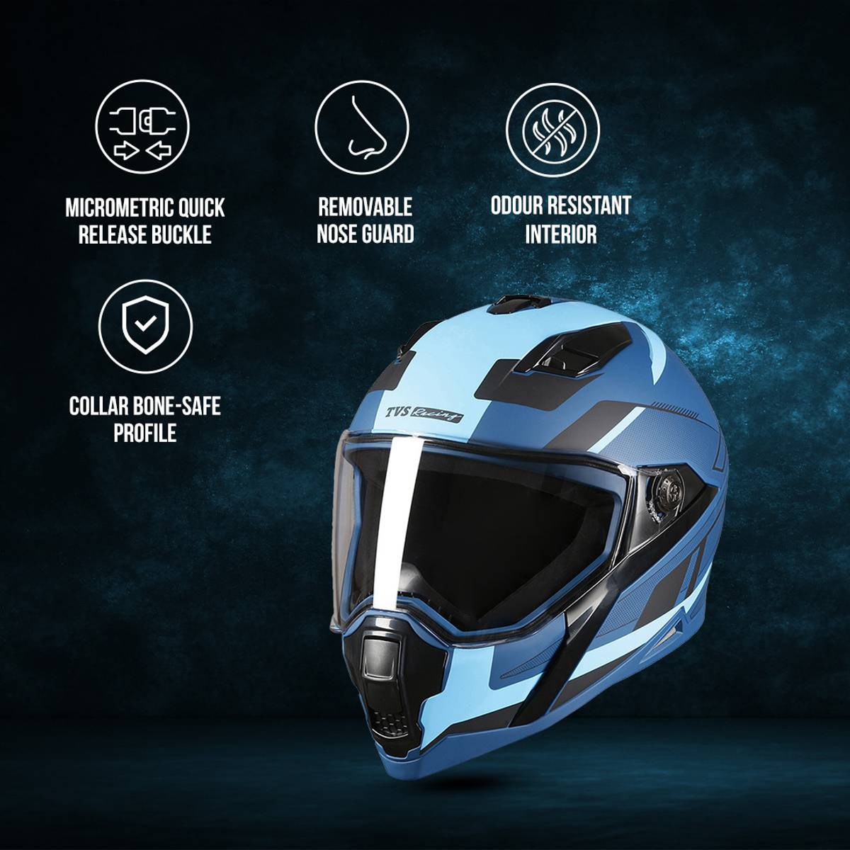 TVS Racing Anti Matter Motorbike Helmet — photo 5