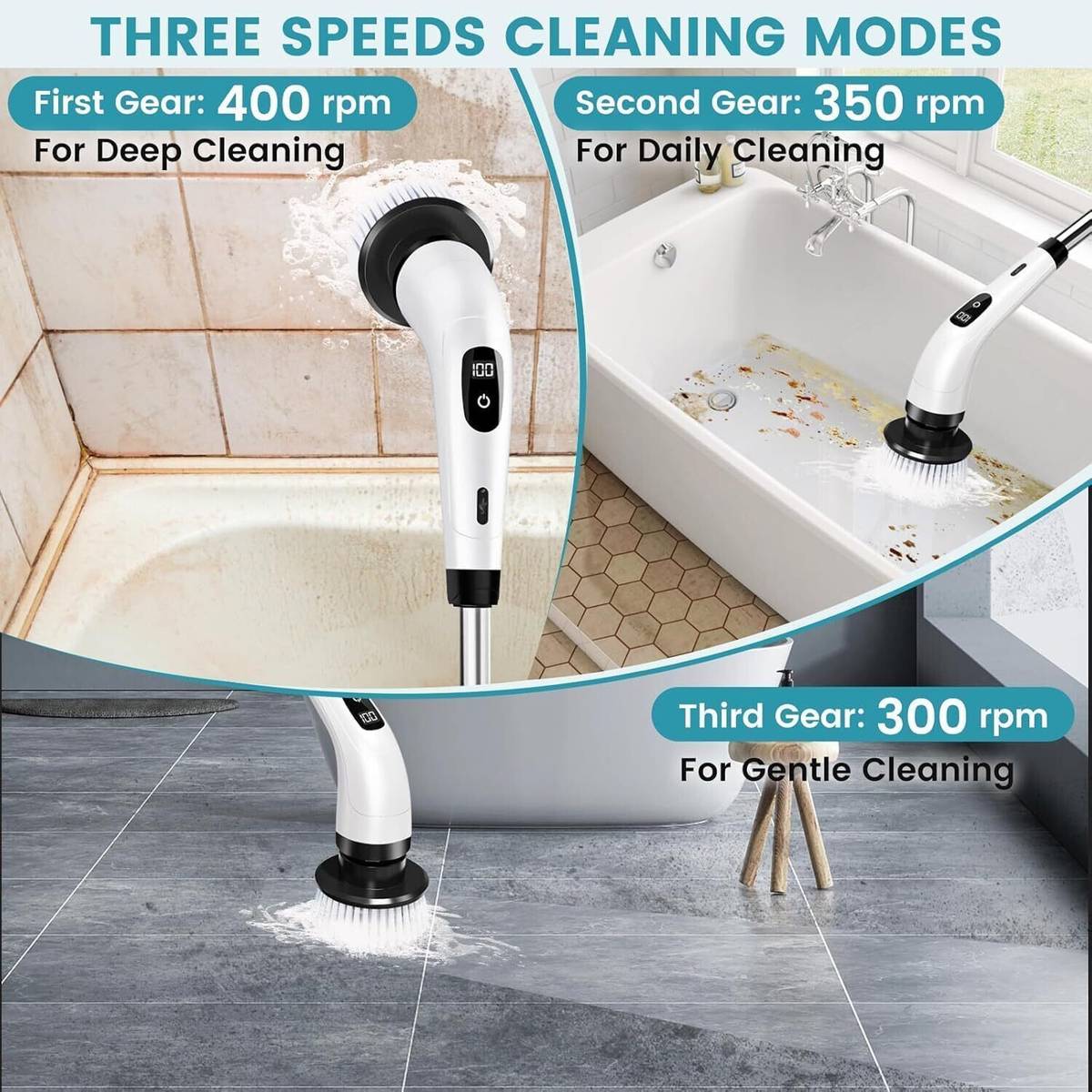 9-in-1 Electric Cleaning Brush Cleaning Brush — photo 2