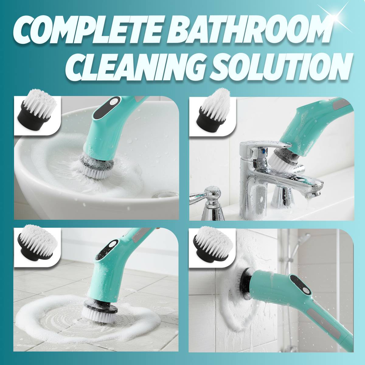 Spotzero by Milton 8-in-1 Electric Spin Scrubber, Cordless Cleaning Brush with Adjustable Handle Cleaning Brush — photo 3